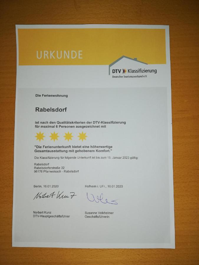 Ferienwohnung Rabelsdorf Pfarrweisach Екстериор снимка